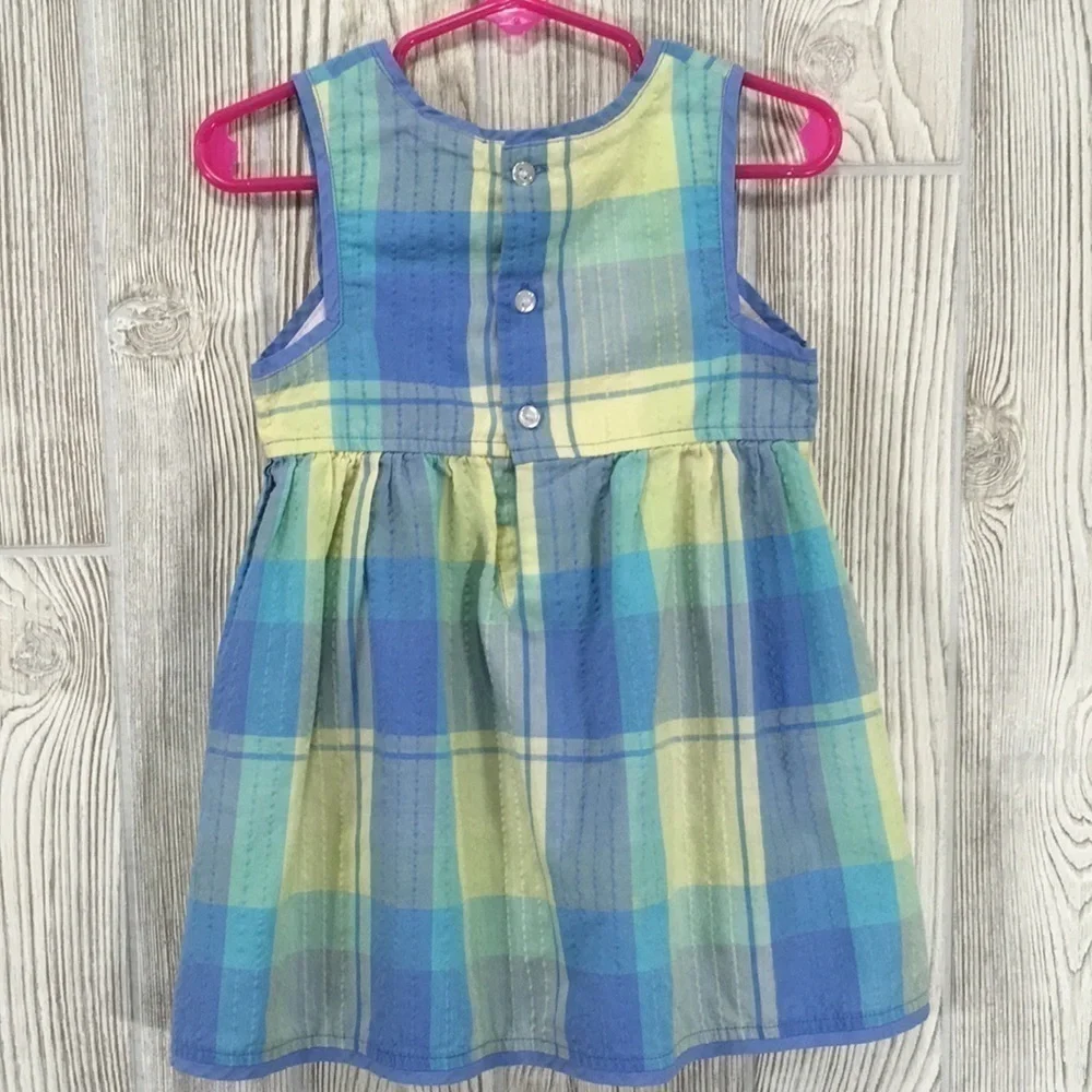 Carter’s 2T Blue & Yellow Plaid Summer Dress